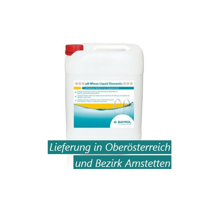 Bayrol pH-Minus Liquid Domestic flüssig 20 l 14,9% – pH-Wert senken im Pool, kompatibel mit allen Filterarten