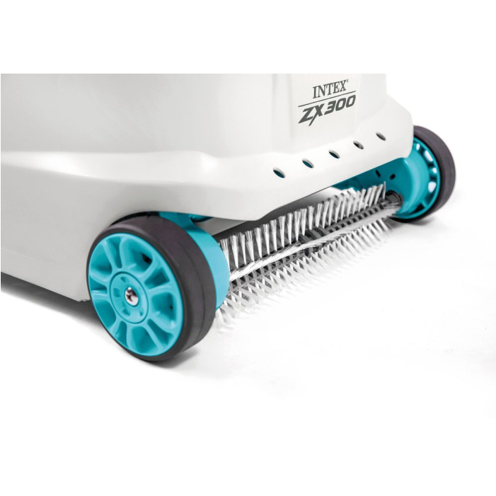 Intex Deluxe Auto Pool Cleaner ZX300 Rückansicht – Doppelbürsten für Boden- und Wandreinigung