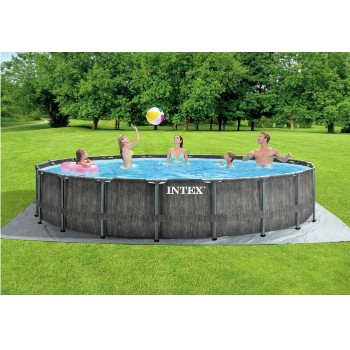 Intex Frame Pool Prism Greywood Ø 549x122 cm
