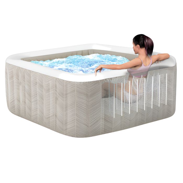 Intex Whirlpool PureSpa Chevron Deluxe Square, ⧄ 239x71 cm, mit Salzwasser- & Kalkschutzsystem