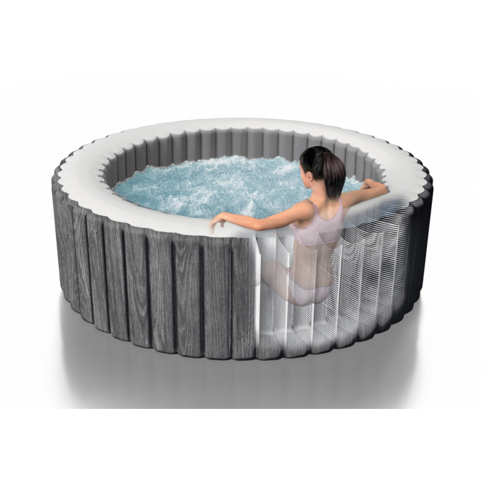 Intex Whirlpool PureSpa Greywood Deluxe, Ø 196x71 cm
