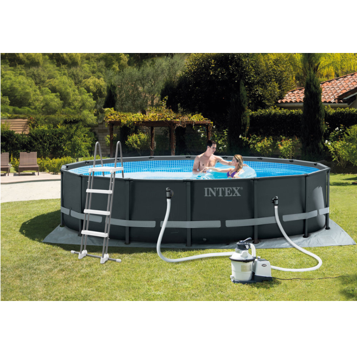 Intex Frame Pool Ultra Rondo XTR Ø 488x122 cm, inkl. 9,2 m³ SX3200 Sandfilteranlage
