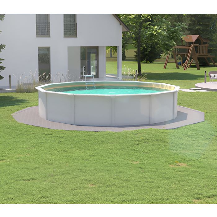 Steinbach Stahlwandpool Nuovo de Luxe II 460x120, weiß