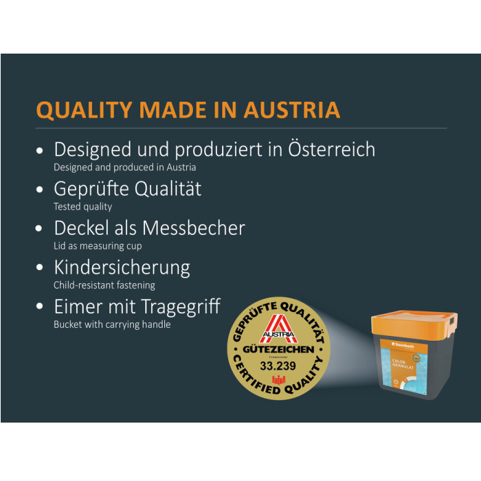 Steinbach Quattrotabs 200 g organisch, 1 kg, 5 kg - Vorteile von Steinbach Chemie