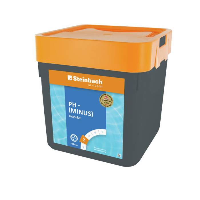 Steinbach pH-Minus Granulat 7,5 kg – pH-Wert auf 7,0–7,4 einstellen für optimale Poolpflege