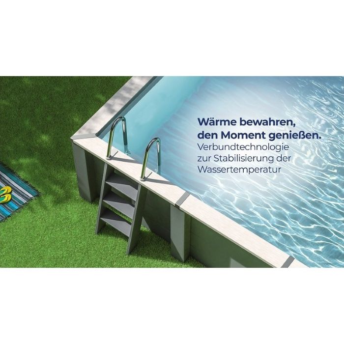 Gre Composite/WPC rechteckig 595x315x126 cm, NEU