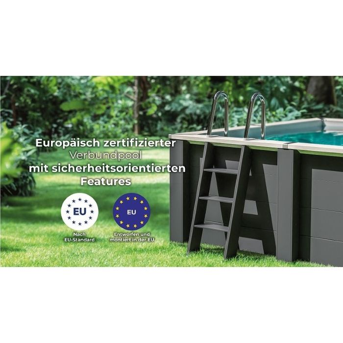 Gre Composite/WPC rechteckig 595x315x126 cm, NEU