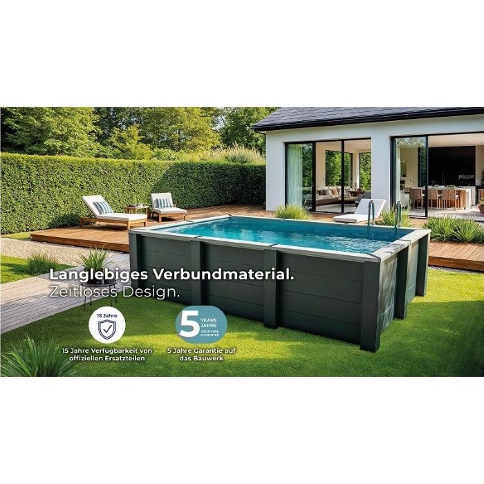 Gre Composite/WPC rechteckig 595x315x126 cm, NEU
