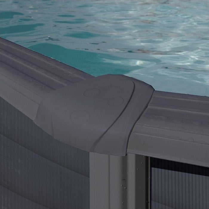 Gre Stahlwandpool Anthracite 350x132 cm