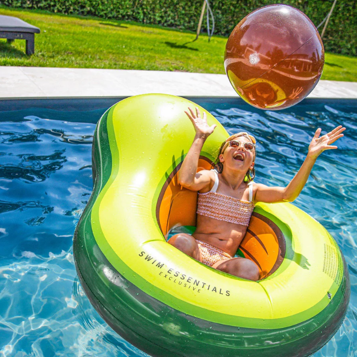Swim Essentials Schwimmsessel/Luftmatratze Avocado mit Ball