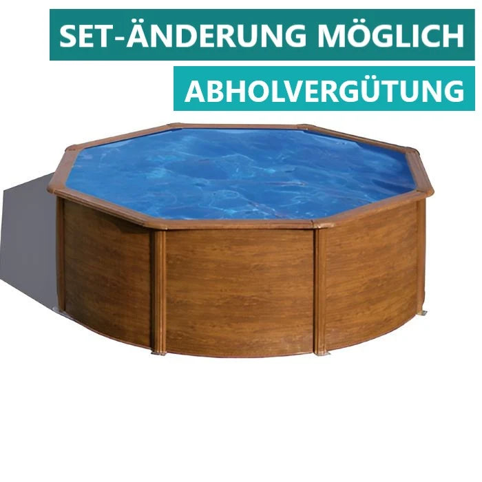 wir können die Leiter und Sandfilteranlage aus dem Set nehmen, Folienstärke ist gegen Aufpreis veränderbar