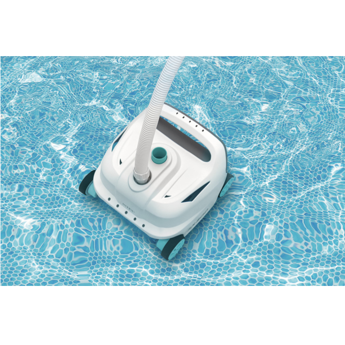 Intex Deluxe Auto Pool Cleaner ZX300 bei der Poolreinigung – Venturi-Bodensauger in Aktion
