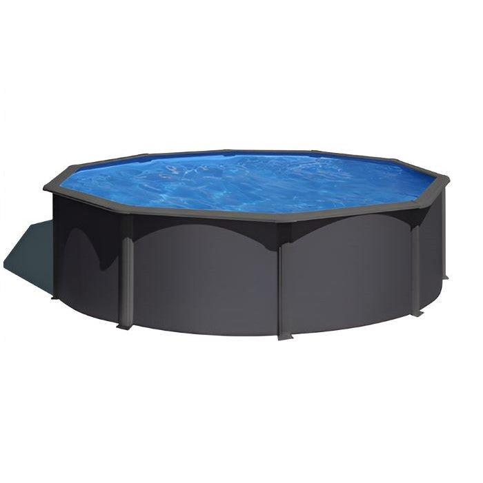 Gre Stahlwandpool Anthracite 460x120 cm