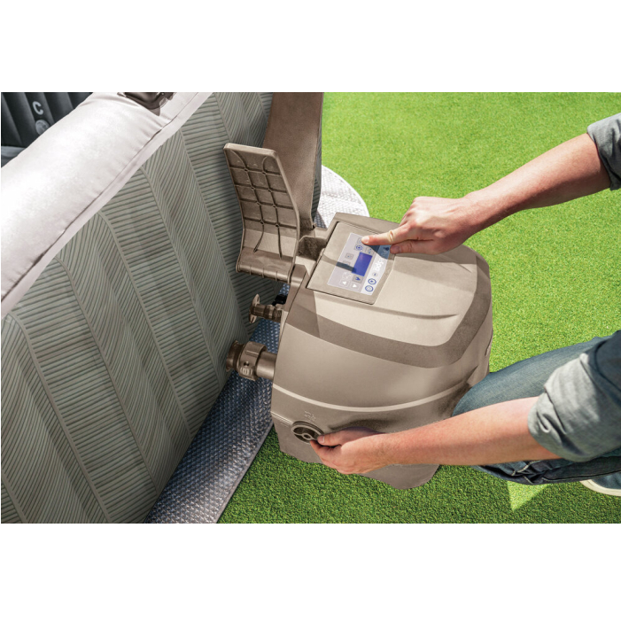 Intex Whirlpool PureSpa Chevron Deluxe Square, ⧄ 239x71 cm, mit Salzwasser- & Kalkschutzsystem