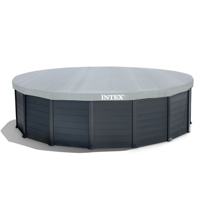 Intex Frame Pool Set Graphit Ø 478x124 cm, inkl. 9,2 m³ SX3200 Sandfilteranlage