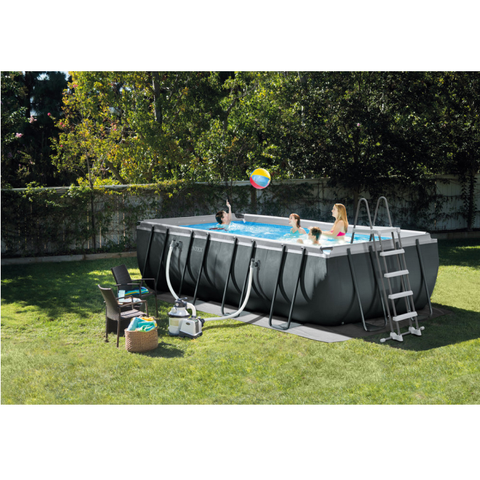 Intex Frame Pool Ultra Quadra XTR 549x274x132 cm, inkl. 9,2 m³ SX3200 Sandfilteranlage
