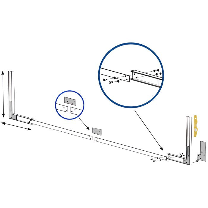 Gre Composite/WPC rechteckig 606x326x124 cm + LED Beleuchtung, NEU