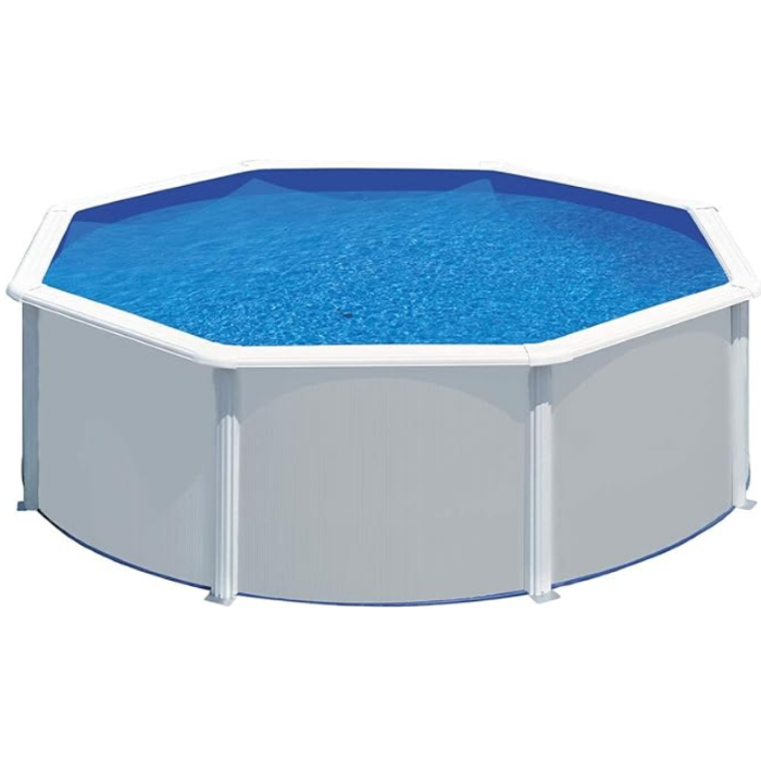 Gre Stahlwandpool Grau 460x132 cm, ohne Filteranlage, LAGERND