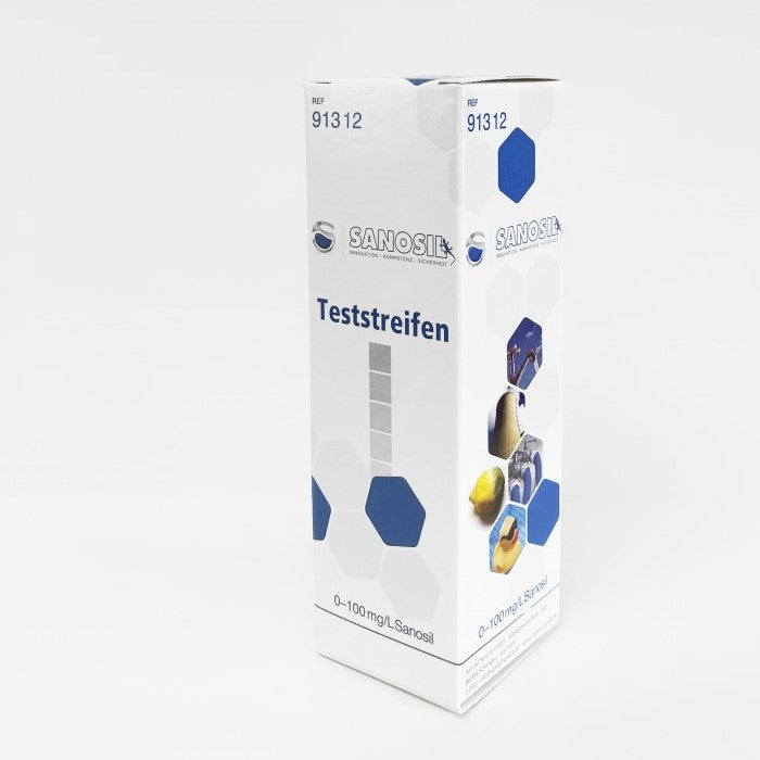 Sanosil Teststreifen Wasserstoffperoxid – 100 Stück, Messbereich 0–100 mg/l, kompatibel mit Sanosil Pool Sinfonie